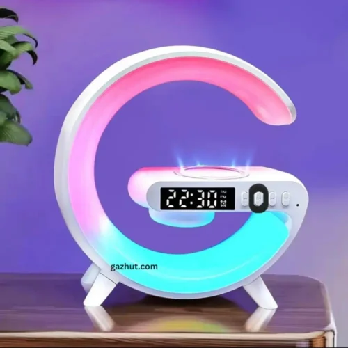 Smart Sound G63 Mini Colorful Ambient Light Wireless Charge Smart Speakers and Alarm Clock