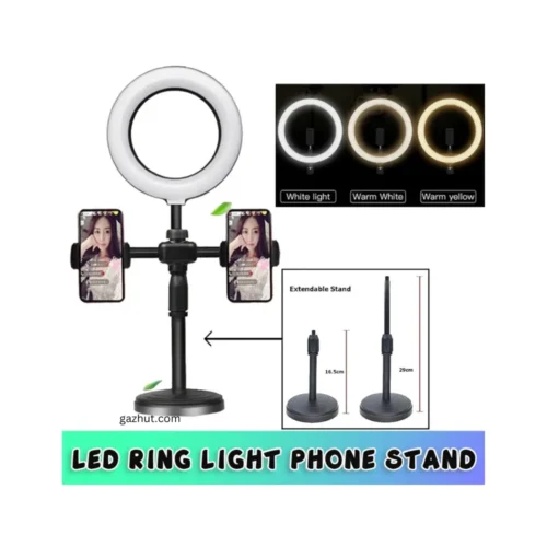 LED Ring Light Desktop Live Light USB Fill Lamp Dimmable with Phone Holder Tripod Phone Selfie