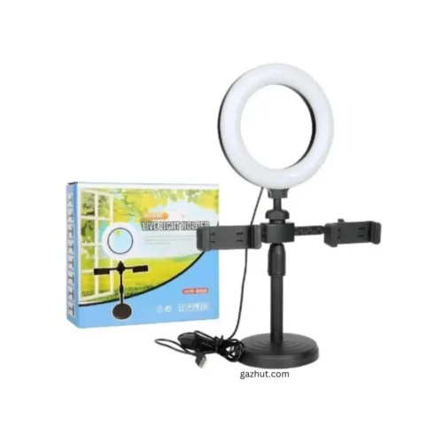 LED Ring Light Desktop Live Light USB Fill Lamp Dimmable with Phone Holder Tripod Phone Selfie