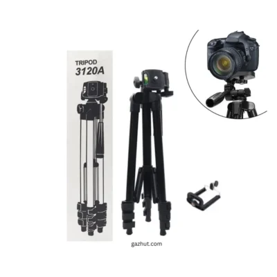 Tripod 3120 Camera Stand with Phone Holder Clip