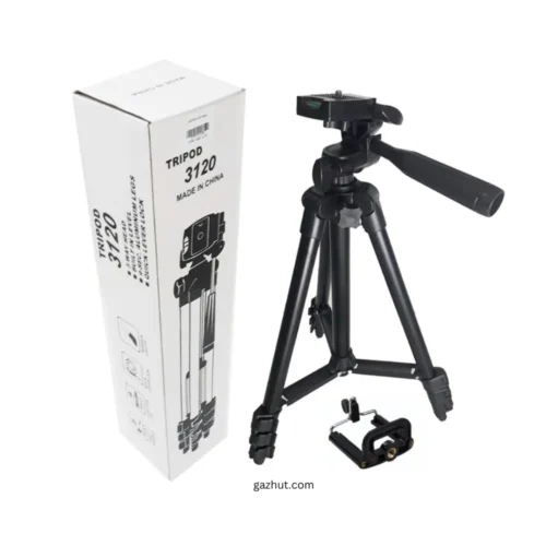 Tripod 3120 Camera Stand with Phone Holder Clip