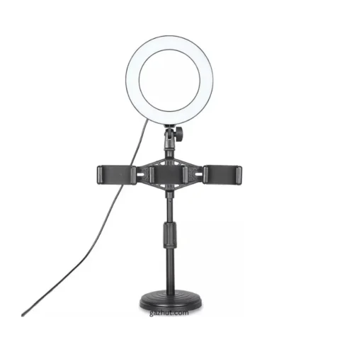 LED Ring Light Desktop Live Light USB Fill Lamp Dimmable with Phone Holder Tripod Phone Selfie